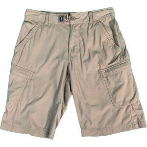 REI Relaxed Fit 30 Kaki Nylon Hiking Biking Shorts